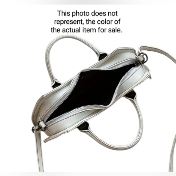 Goth Horror Themed Spider Web Bat Design Faux Leather Crossbody Purse - Picture 6 of 12